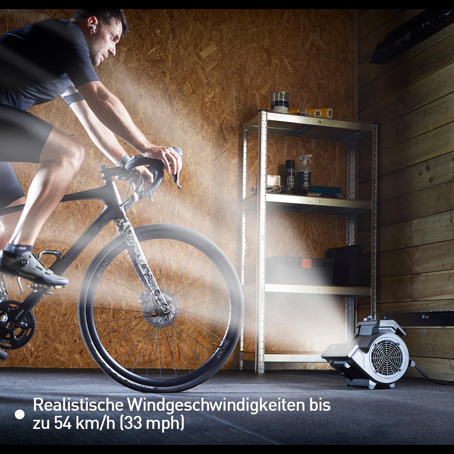Vacmaster Standventilator, Windmaschine mit 3 Laufgeschwindigkeiten, Bodenventilator Power, Tischventilator Luftkühler AM1202R 124W