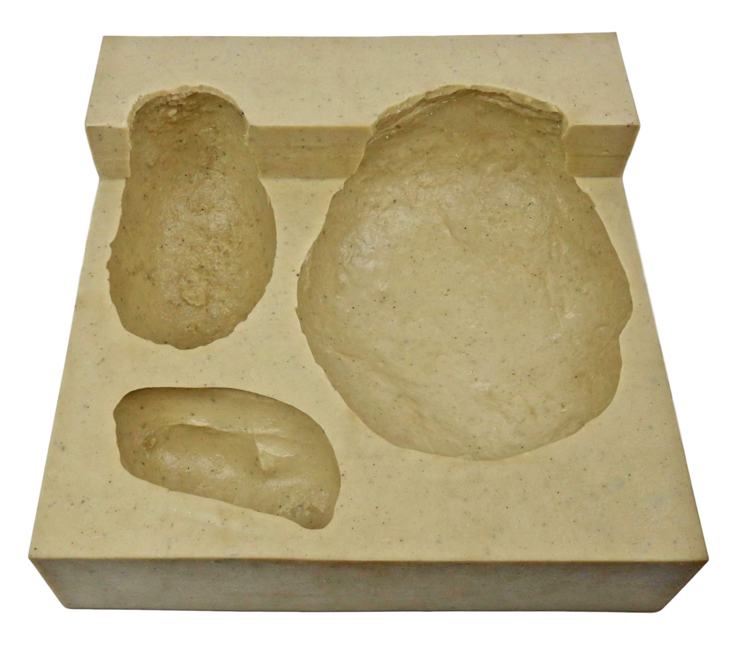 Buy Veneer Stone Rubber Mold for Concrete or Plaster, River Rock 1Step