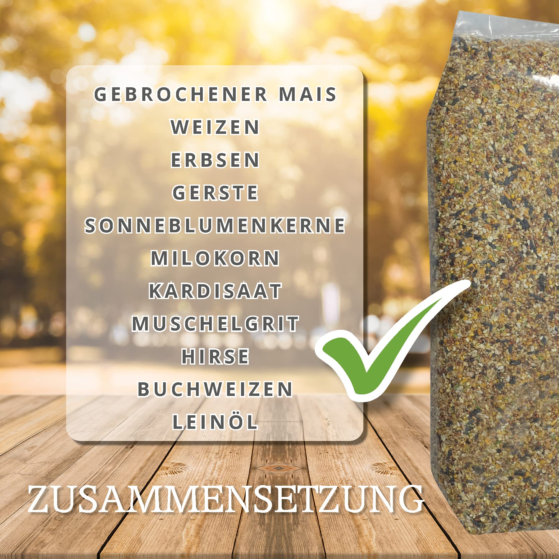 MeineHennen KÖRNER-VITAL EXZELLENT 30 kg - Premium Hühnerfutter, Geflügelfutter, eine naturbelassene Körnermischung mit Hirse, Buchweizen & Sonnenblumenkernen für Rasse- & Zwerghühner