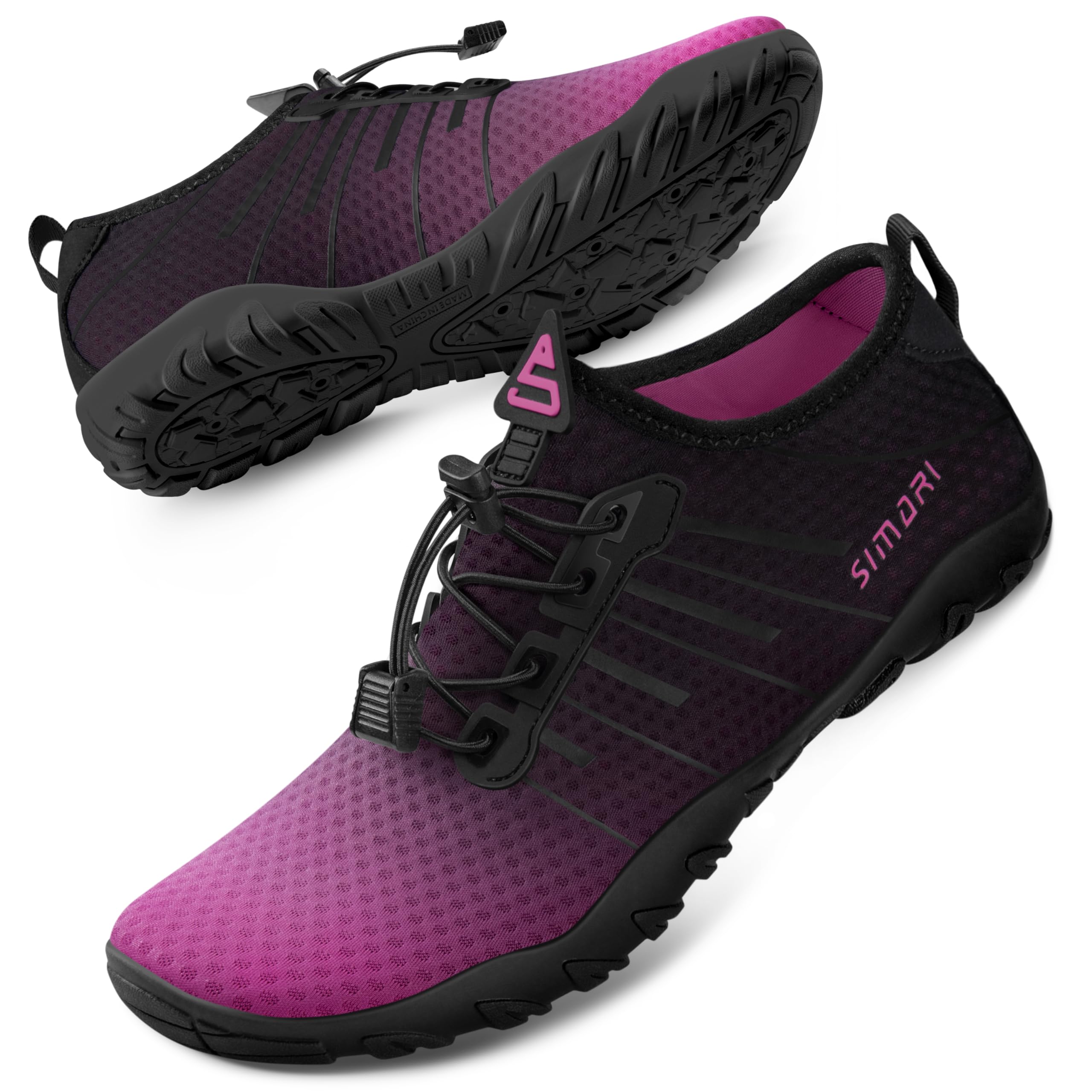 SIMARI WP001 Wasserschuhe für Damen und Herren, schnelltrocknend, für Barfuß, Tauchen, Schwimmen, Surfen, Aqua, Wandern, Strand, Yoga, WP001, 216 Lila