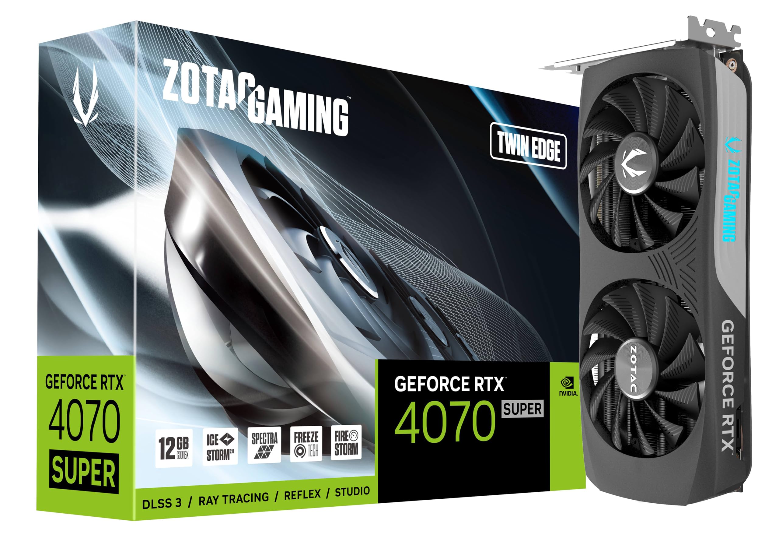 ZOTAC Gaming GeForce RTX 4070 Super Twin Edge 12 GB GDDR6X Graphics Card | 192-bit 21 Gbps Upto 2475 MHz GPU | 3 DP 1 HDMI PCI Express 4.0 16x Interface | 5 Years (3 + 2 Years Extended Warranty) (B0CRYXR9SQ) Amazon Price History, Amazon Price Tracker