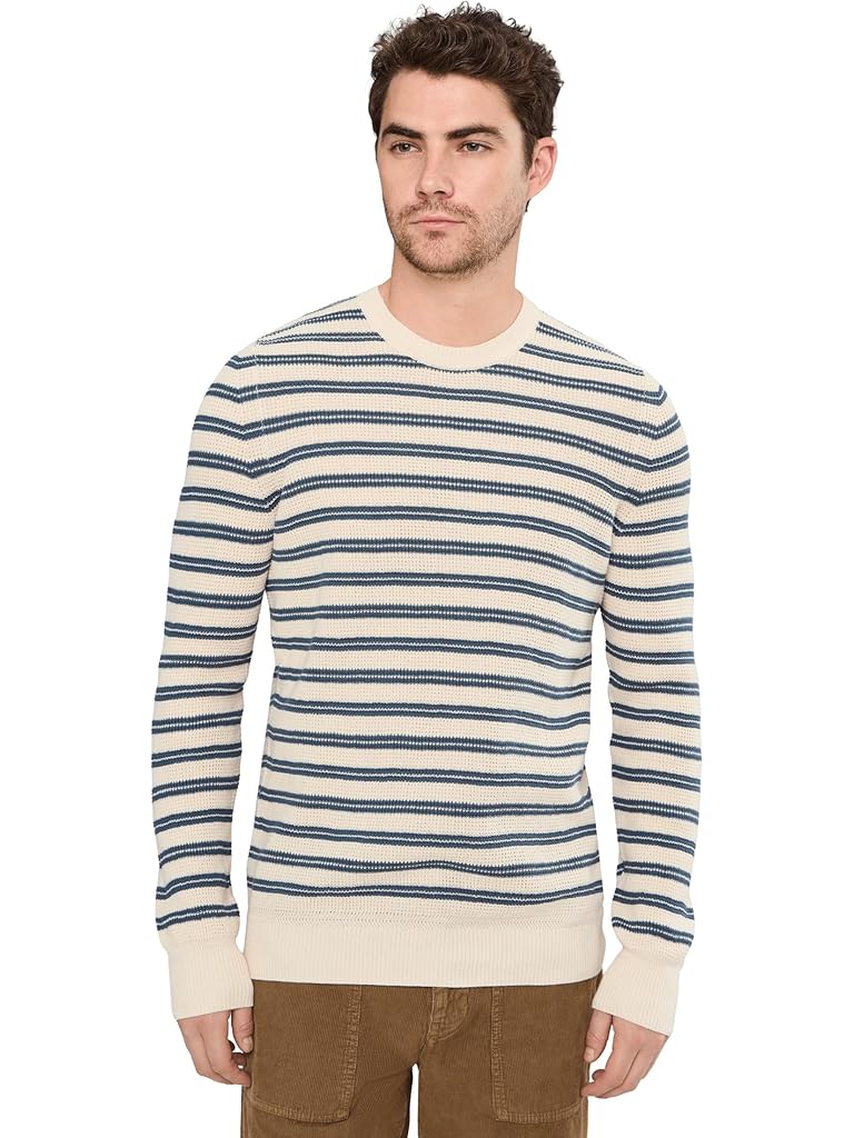 White Faherty Sunwashed Crewneck Sweater