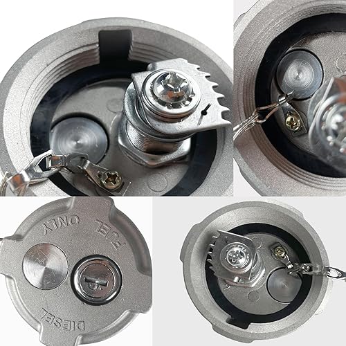 Miniatura 6 de Tapa de combustible diésel con bloqueo de 2 38 pulgadas compatible con camiones Freightliner M2 semi pequeños FTA-C-13 2002 y más, con junta y llave