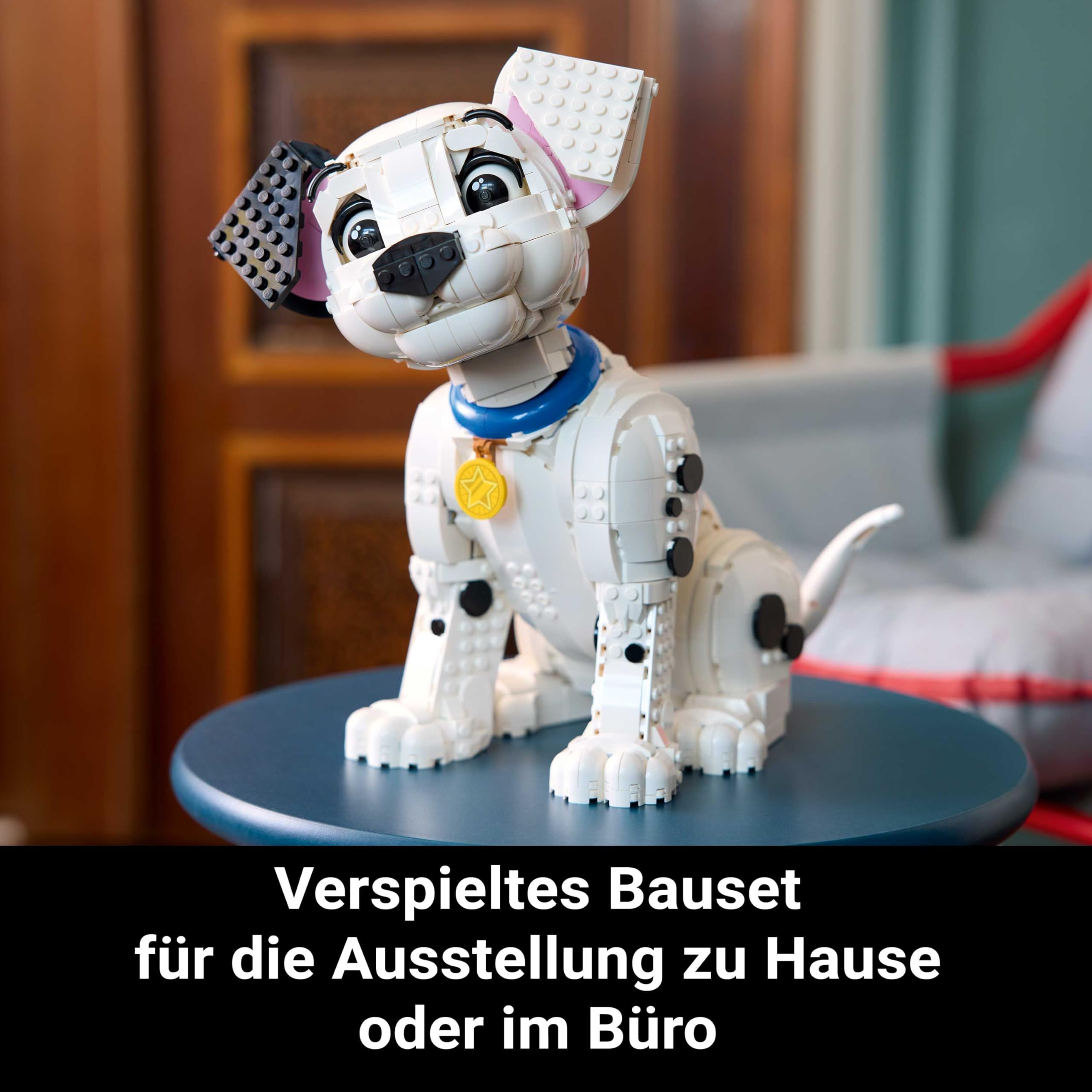 LEGO ǀ Disney Welpe aus 101 Dalmatiner - Individuell gestalltbares Bauset für Erwachsene - Verwandelbar in 6 süße Hunde mit drehbarem Kopf und Schwanz - DIY Deko - Geschenkidee für Fans - 43269