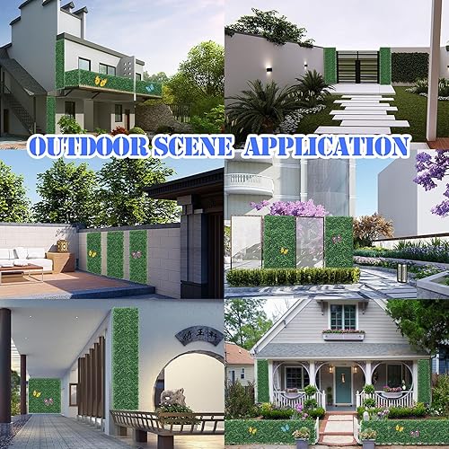 Miniatura 3 de 12 fondos de pared de césped de 24 x 16 pulgadas, decoración de pared de césped, paneles de pared de seto de boj, planta de seto topiario con