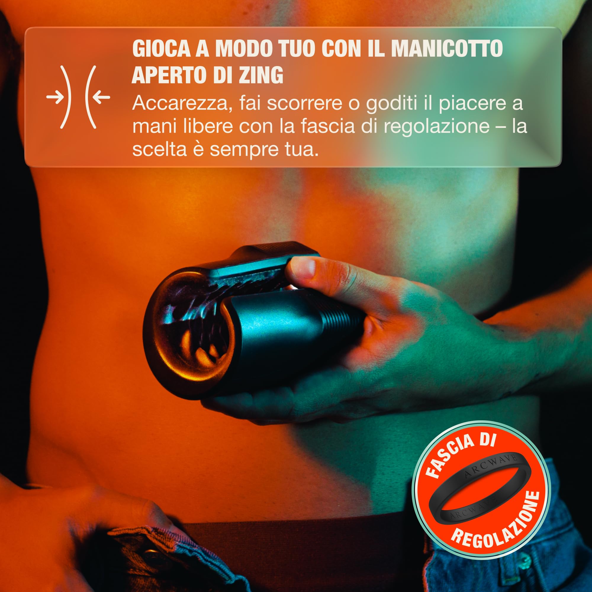 Arcwave Zing Masturbatore Maschile Vibrante con Doppio Motore | Stimolatore Regolabile con Sensazione Blow | Sex Toy Uomo in Silicone | Giocattolo Erotico Mani Libere | Impermeabile e Facile da Pulire