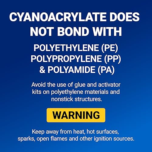 Miniatura 8 de MITREAPEL Pegamento Super CA con activador adhesivo en aerosol, 3.5 onzas, fácil unión, potente adhesivo profesional, tiempo de secado rápido,