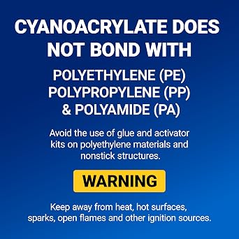 MITREAPEL CA Glue with Activator (2 x1.7oz-2 x 6.7floz)Instant Bond Professional Cyanoacrylate Adhesive and Super Glue Accelerator for Woodworking ,Ceramic,3D Printing,Glass, DIY&Craft, Plastic,Repair