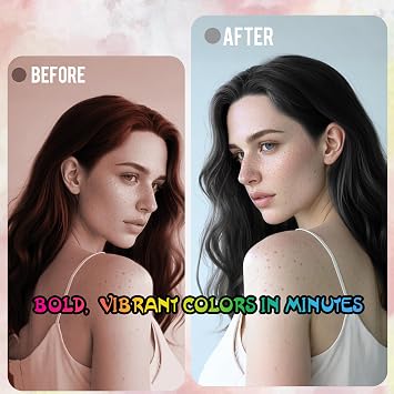 Temporary Hair Colour Spray for Men Women Instant Colouring Dye Alternative Non-Sticky & Gentle Formula Washable Halloween Cosplay Party Costume Makeup (Black 150 ml)