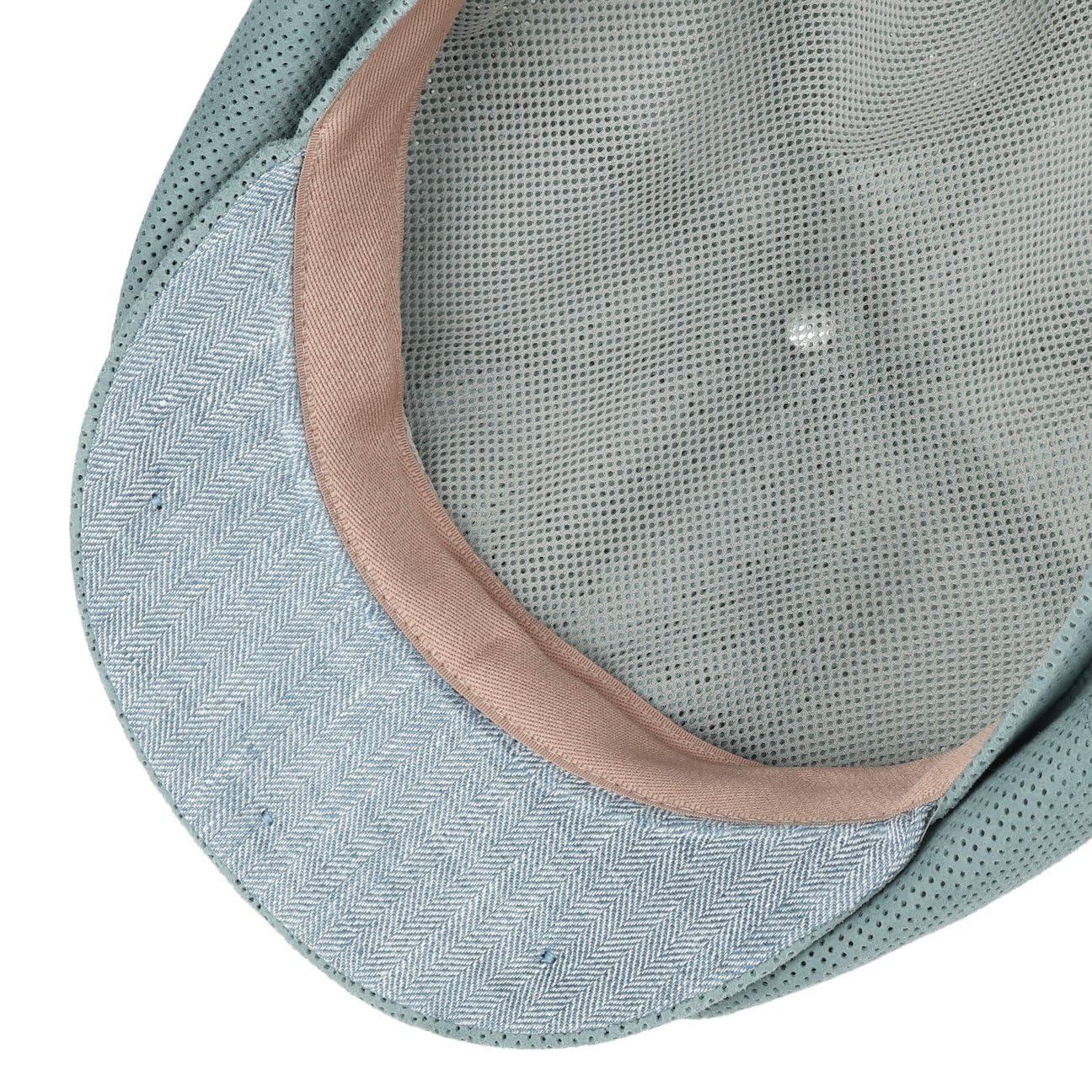 o D'Este Kyoto Perf Leather Flatcap czapka z daszkiem, czapka z balonem, skórzana czapka damska/męska – Made in Italy z podszewką, na wiosnę, lato, wiosnę i lato