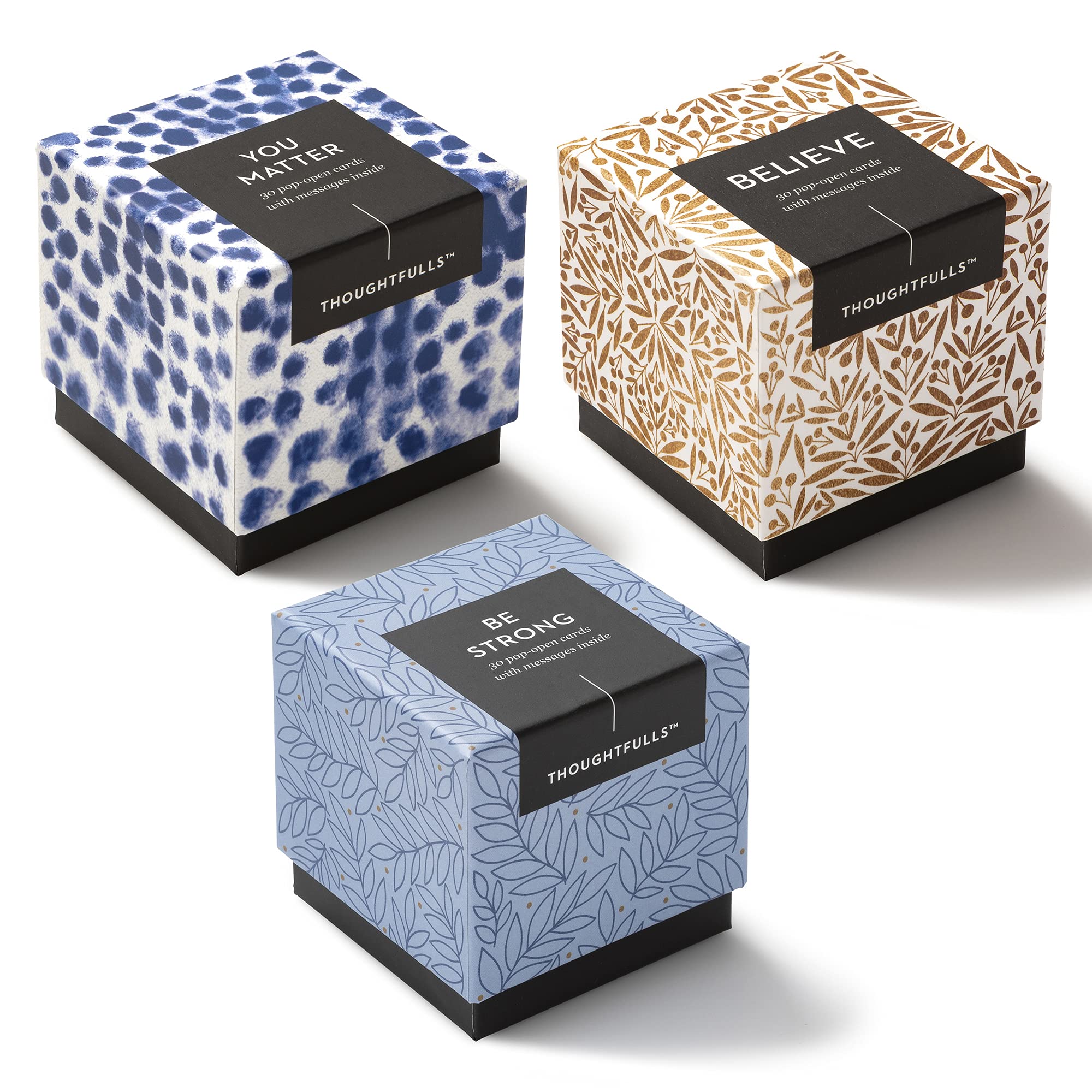 Compendium ThoughtFulls Pop-Open Cards 3-Pack — You Matter, Believe, Be Strong | 90 Pop-Open Cards, Each with a Different Message Inside