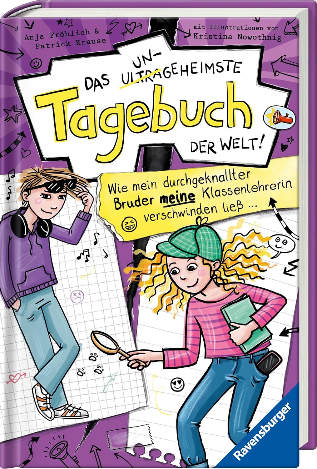 Das ungeheimste Tagebuch der Welt!, Band 5: Wie mein durchgeknallter Bruder meine Klassenlehrerin verschwinden ließ … (Comic-Roman aus zwei Perspektiven für Kinder ab 10 Jahren)
