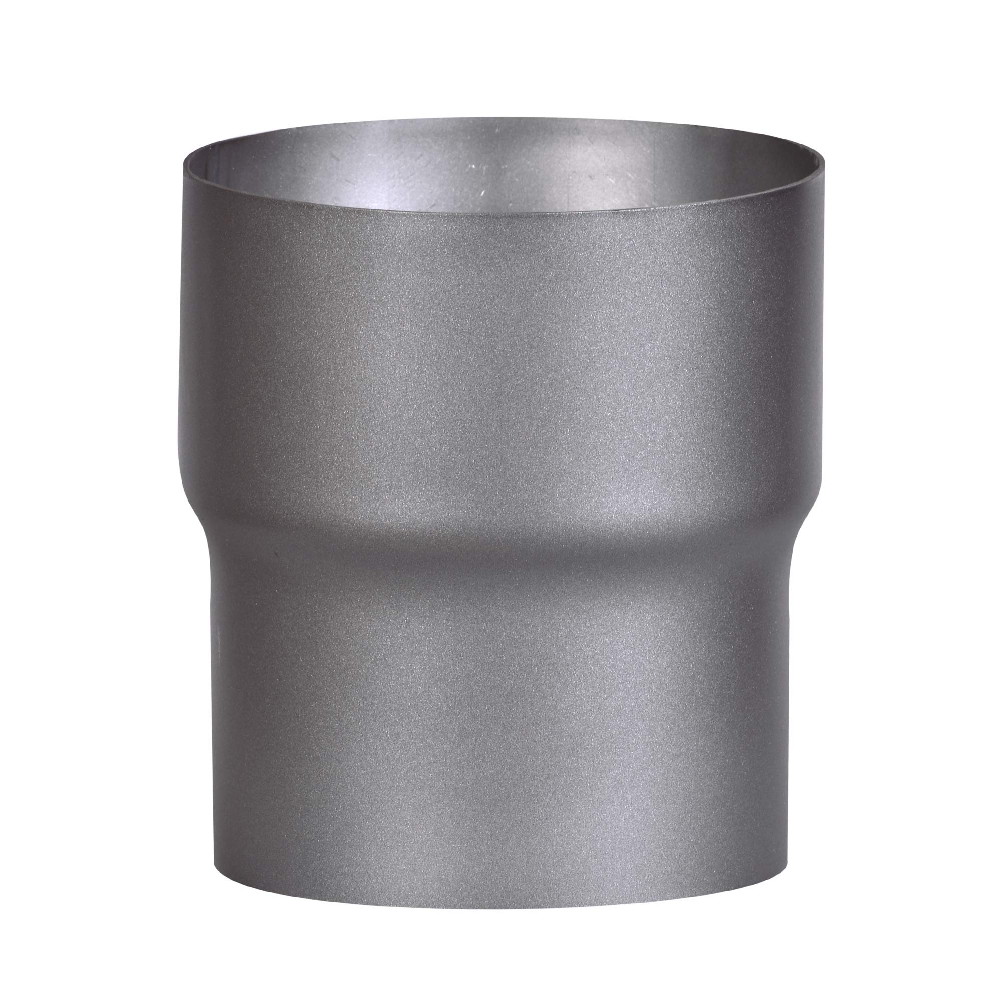 FIREFIX RD150/Ü4 Erweiterung 150 auf 180 für 2 mm starke Rauchrohre, dunkelgrau lackiert, von 150 mm Ofenanschluss auf 180 mm Wandanschluss