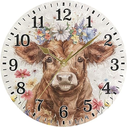 Miniatura 30 de JUNZAN Divertido Adorable Gatito en Bañera Relajándose Relojes Redondos de Baño Relojes para la Pared 10 Pulgadas Reloj de Pared Pequeño Casa de