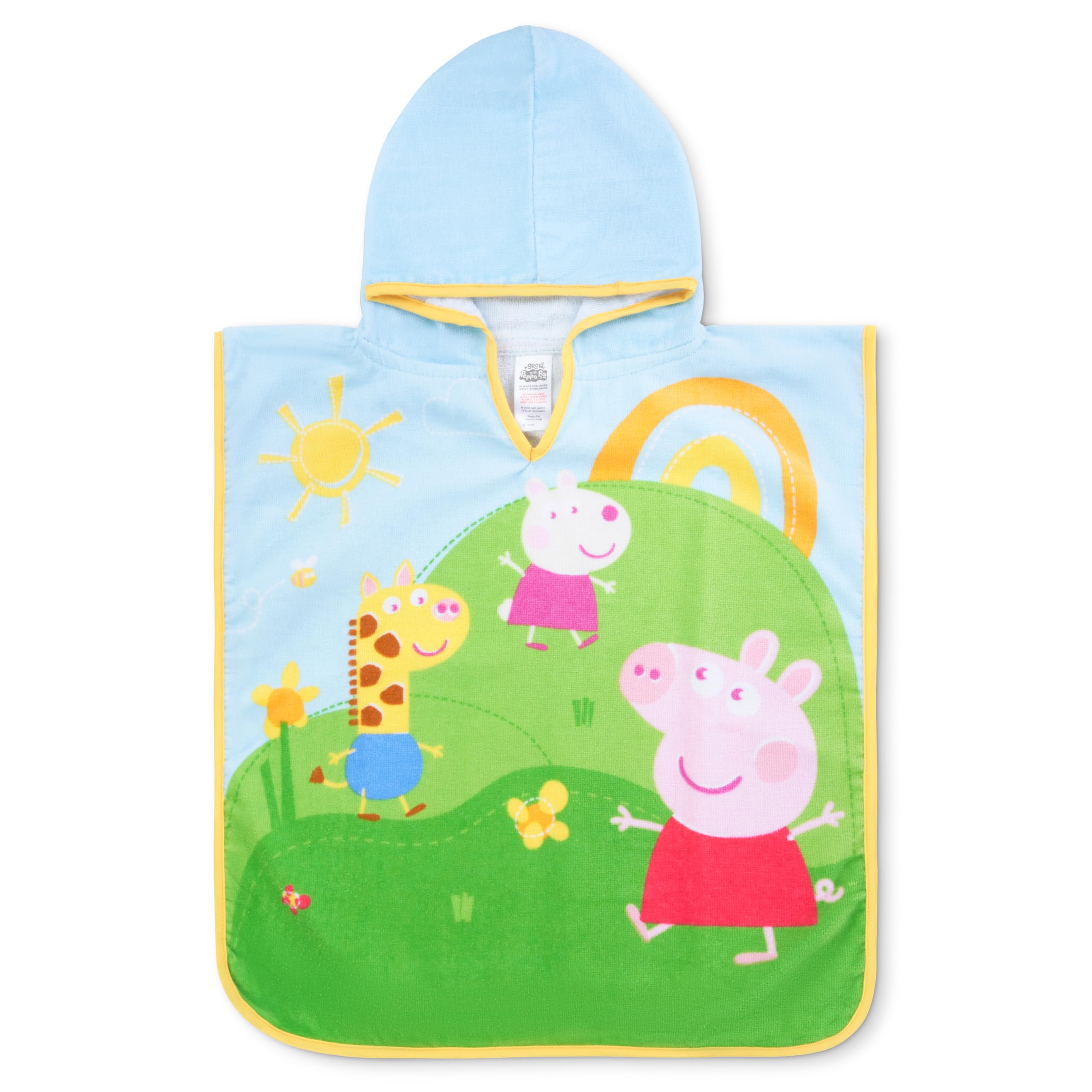Peppa Pig My First Poncho Towel - Square Children's Bath Towel Ultra Soft Towel