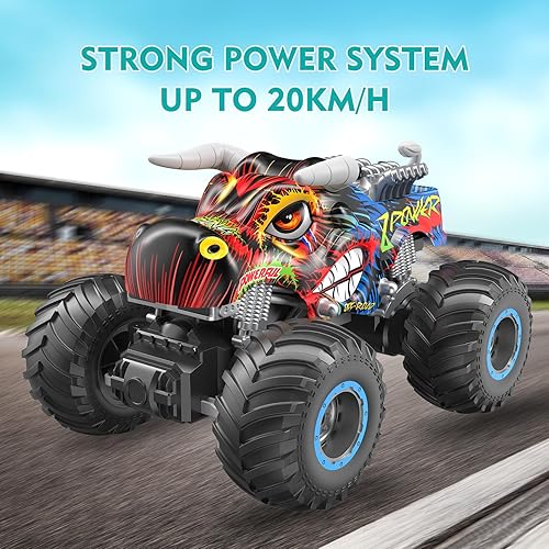 Miniatura 4 de Remote Control Monster Truck, 2.4GHz All Terrain Remote Control Monster Cars, 116 Monster Truck RC Trucks, Remote Monster Car with Spray Music and