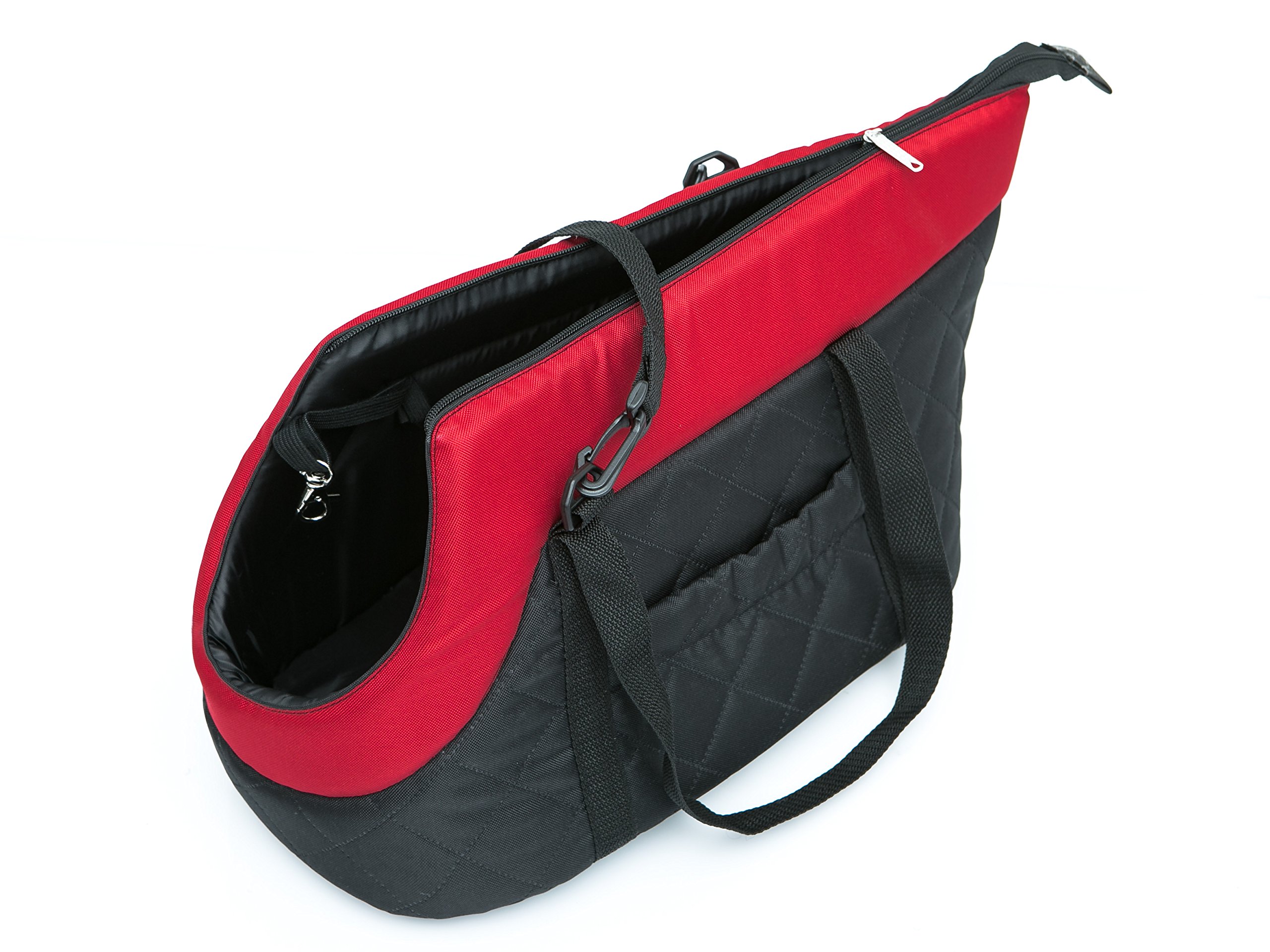 Bolsa de transporte, para perros, gatos, dos maneras de llevar, seguridad de mascotas, saco, saco para perros, R2: 30 x 50 cm, color negro con bufanda