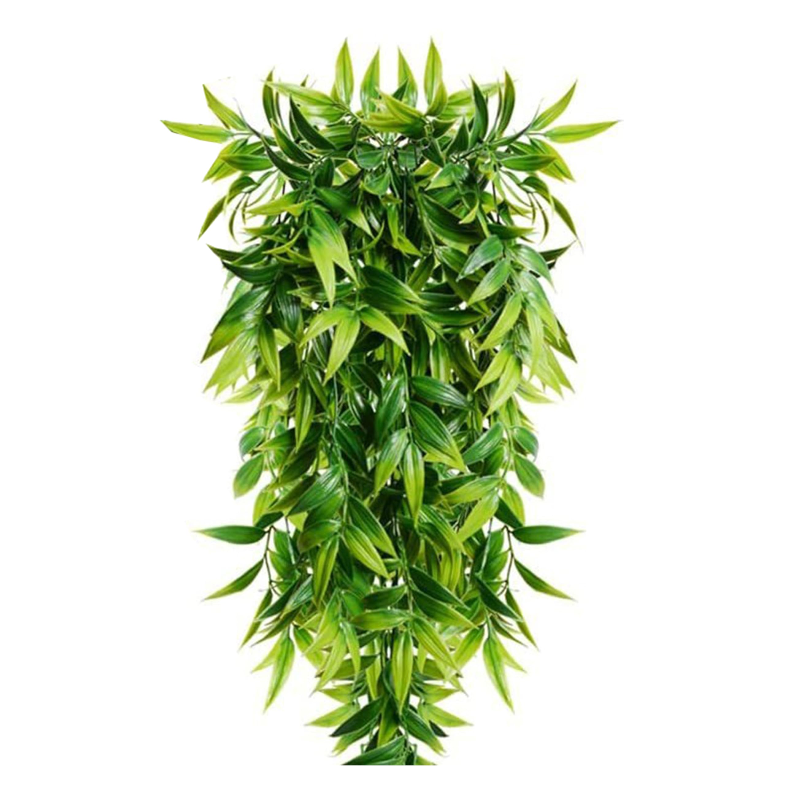 AE008-16 2-Pack Artificial Hanging Bamboo Plant,Fake Bamboo Leaves for Wall-mounted Greenery Backdrop Decoration,80cm(31.4
