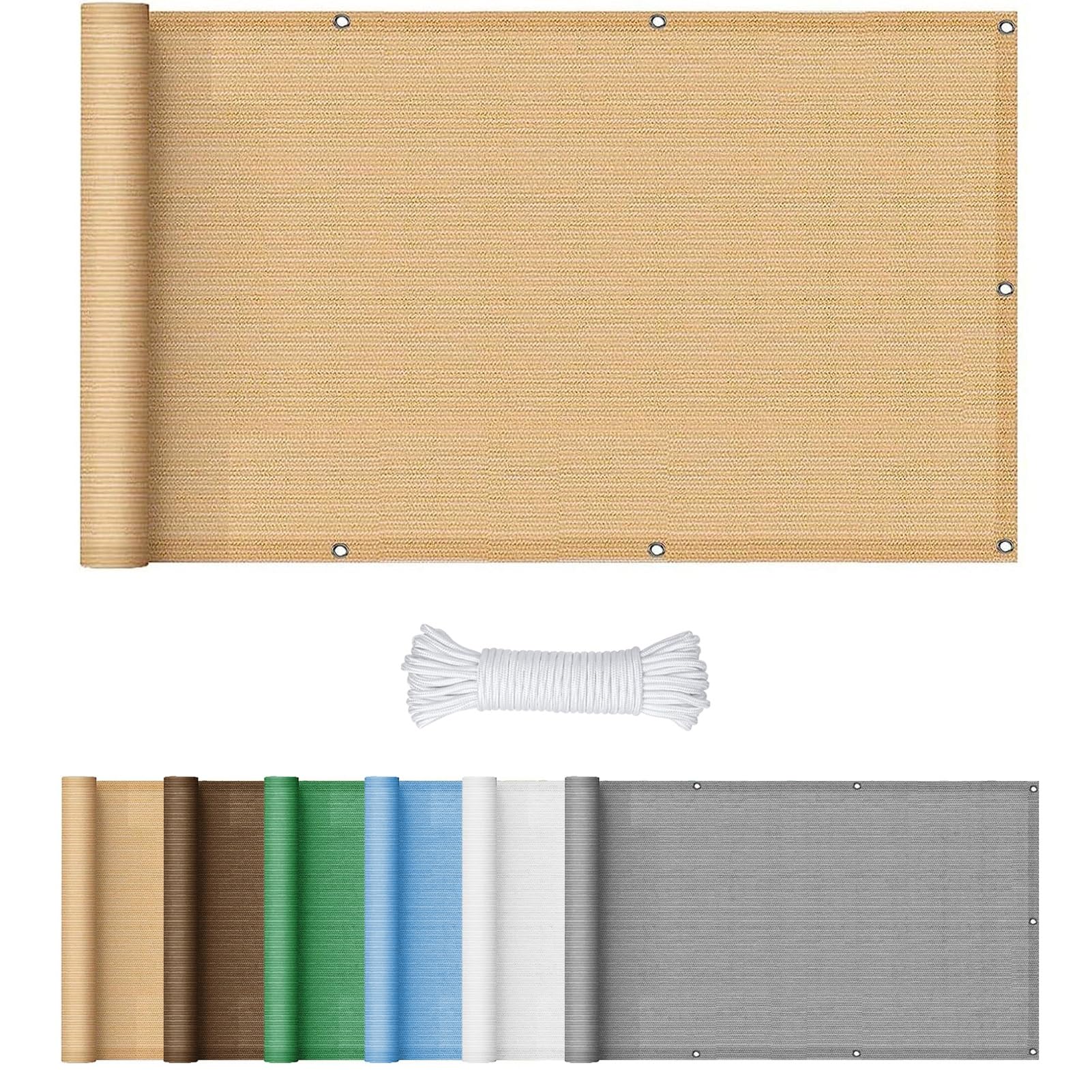 Voile d'ombrage crème de jardin 3,2x3,4 m idéal camping et fête
