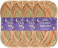 Vista 60 de JubileeYarn Chunky Melody - Hilo para tejer 100g/madeja, mezcla de lana gruesa, color maíz naranja - 2 madejas