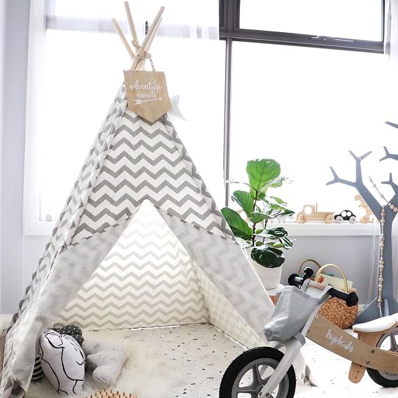 Tipi-Zelt Für Kinder – Spielzelt Mit Fenstern Zum Falten Und Mitnehmen