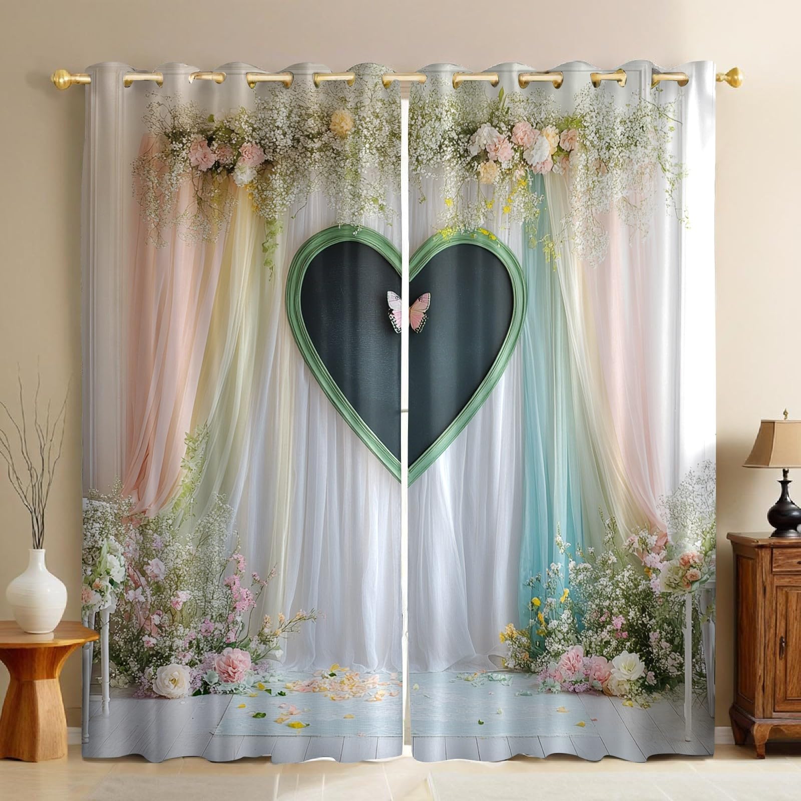 Rideaux occultants pour chambre enfant et salon blanc 140x280 cm