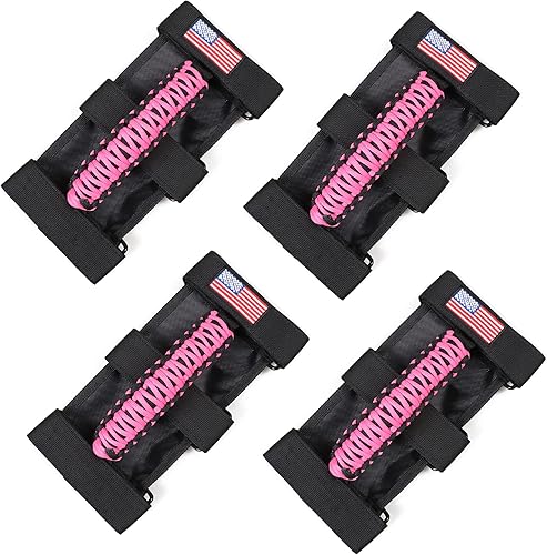 Miniatura 28 de Asas de agarre de barra de agarre con luz para Jeep Wrangler Accesorios TJ JK JL YJ Unlimited Rubicon Sahara 2 puertas 4 puertas Jeep Gladiator JT