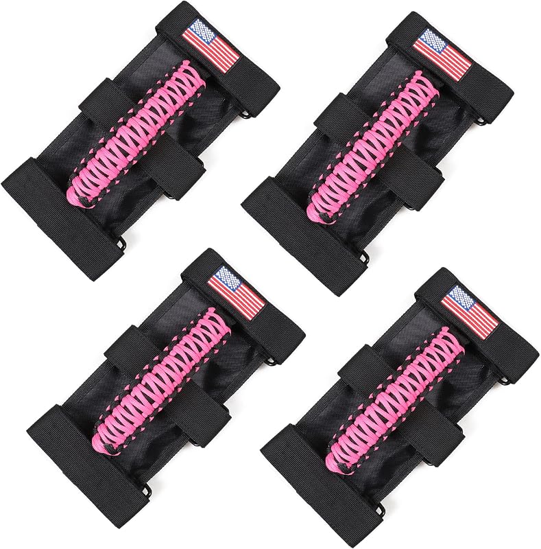 Alças de apoio rosa sukemichi para Jeep Wrangler e Gladiator – Conjunto com 4 unidades