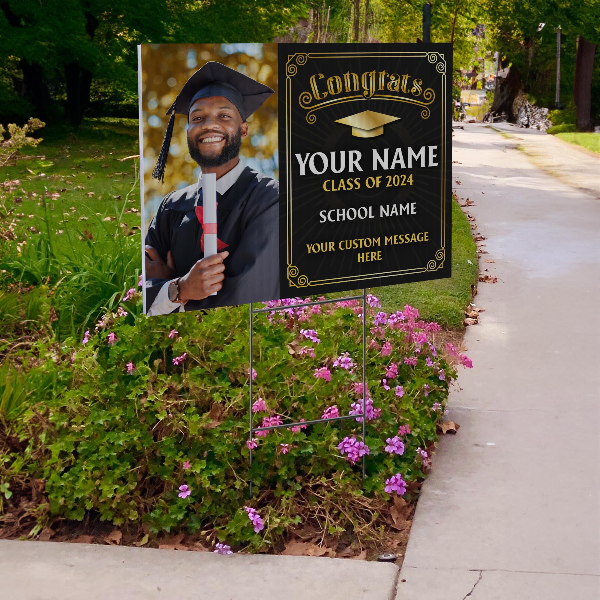 Lawn Sign 18x24 - Preschool Kindergarten Graduation' by 'Ashe Design Lawn Sign 18x24 - Preschool Kindergarten Graduation' by 'Ashe Design