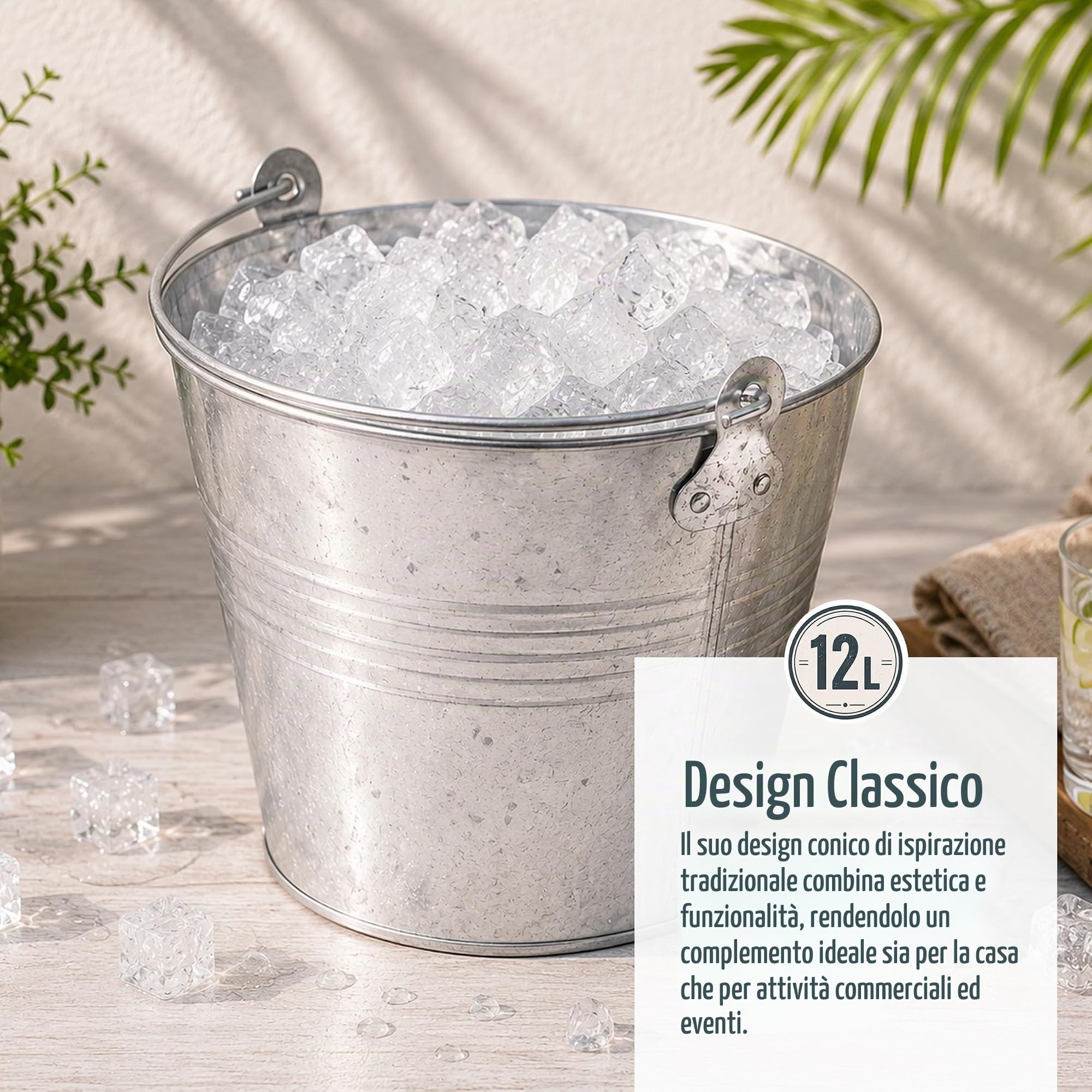PAMEX Secchio zincato 12 l, 12 l