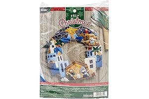 Bucilla Felt Applique Wreath Town of Bethlehem