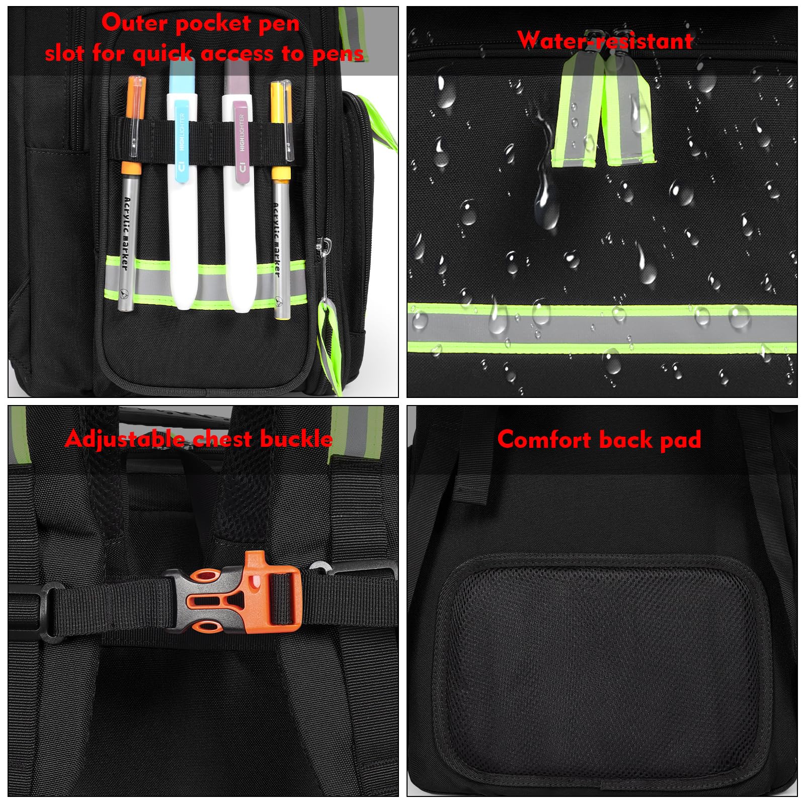 Gatycallaty First Aid Backpack Emergency Medical Backpacks Empty Waterproof Survival Bags Trauma Bag for Nurses Home Car