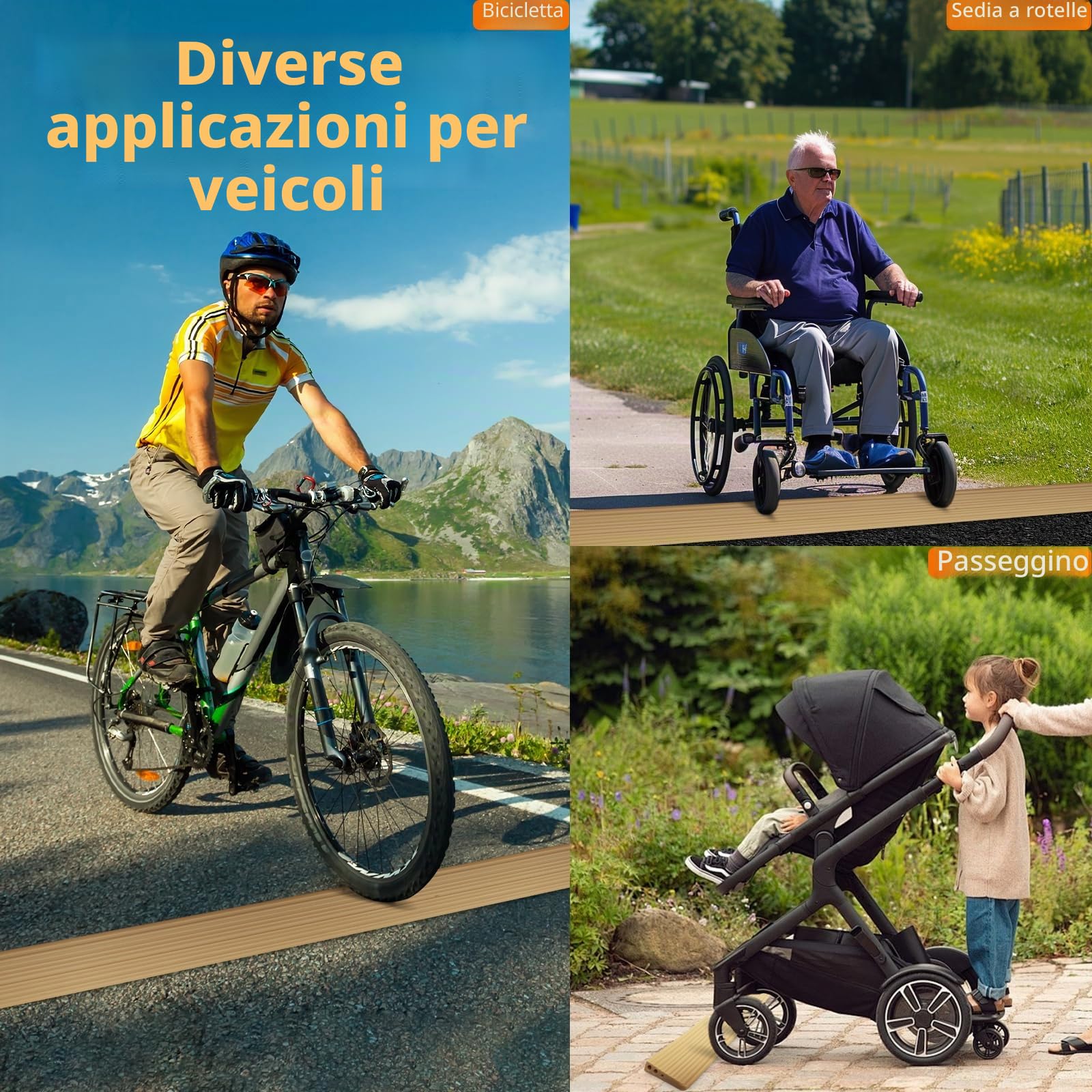 Rampa per Soglia, 100 X 6.5 X 2.5CM Rampa Robot Aspirapolvere, in PVC, Superficie Antiscivolo Rampa per Sedia a Rotelle, Passeggini, Deambulatori o Scooter