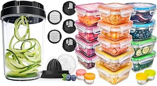 fullstar Spiralizer 6 in 1 + 34 Pack Food Container