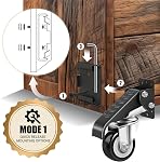 SPACECARE Workbench Casters kit 600Lbs Heavy Duty Quick Release 2 Mounting Options Retractable Workbench Stepdown Caster Wheels Adjustable Polyurethane Durable Steel Construction (Set of 4)