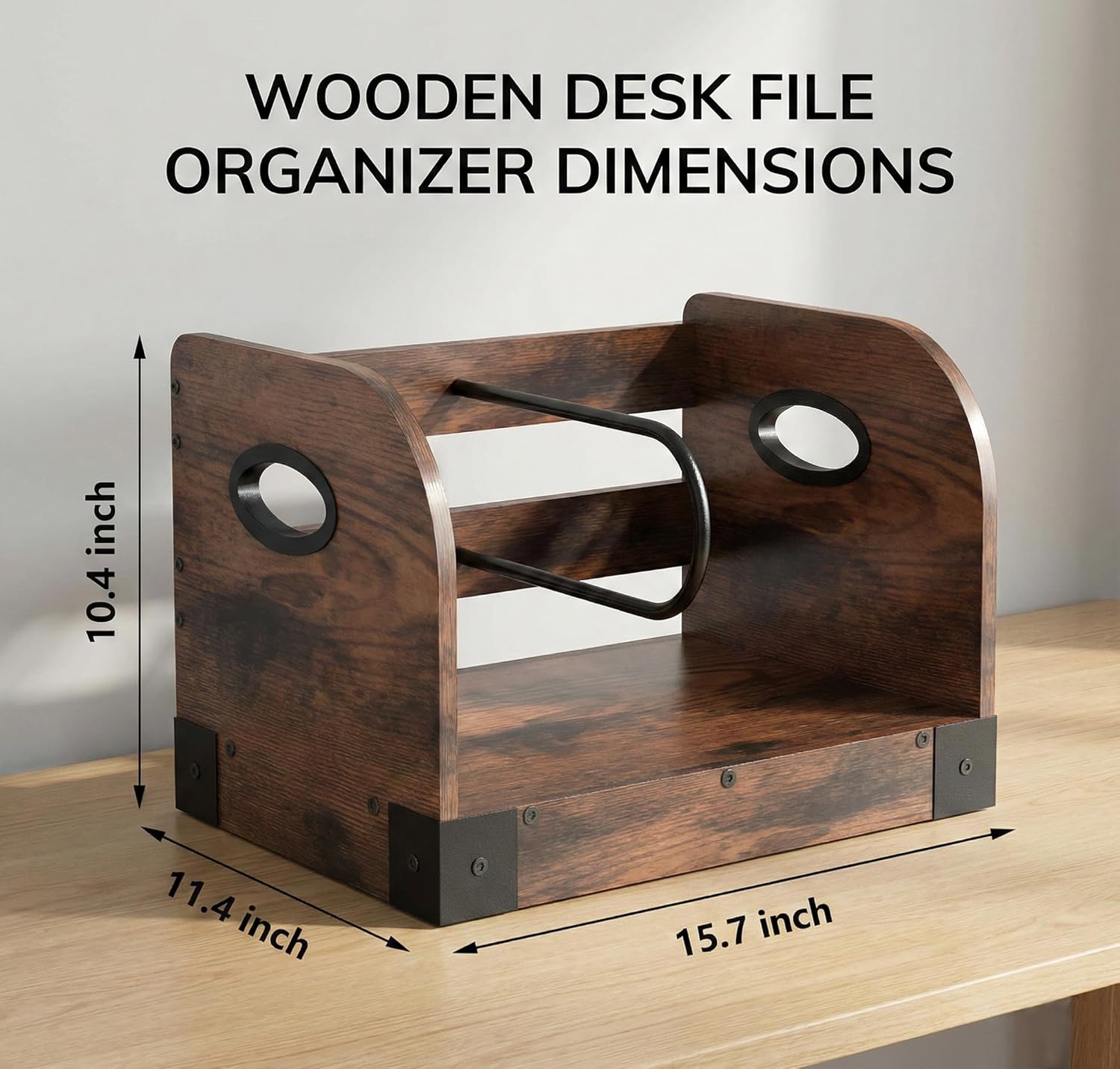 Vinyl Record Storage Rack for 65 LPs, Vinyl Record Album Holder Heavy-Duty Record Storage Shelf with Handles, Record Holder, Multi-Purpose Organizer