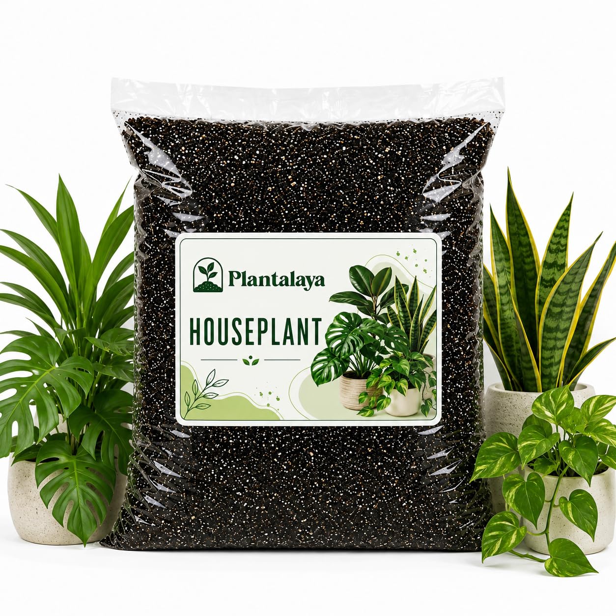 Houseplant Potting Mix – Premium Indoor Plant Soil Blend for Tropical Plants, Foliage Plants & Common Houseplants – Free Draining Growing Medium for Healthy Roots & Strong Growth (1 Litre)