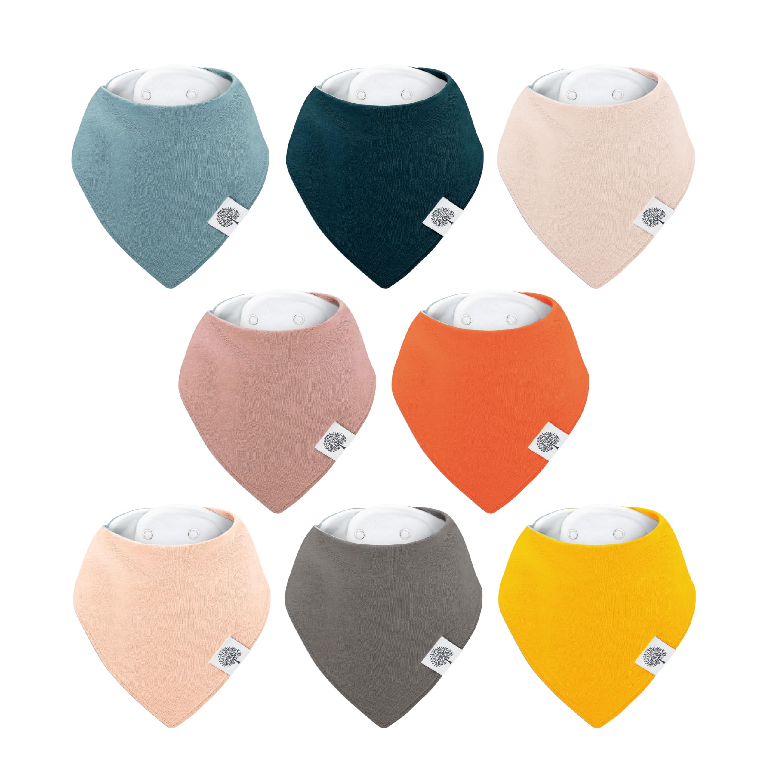 Parker Baby Bandana Drool Bibs 8 Pack Baby Bibs for Boys, Girls, Unisex - Soft & Stylish Teething Bibs for Babies