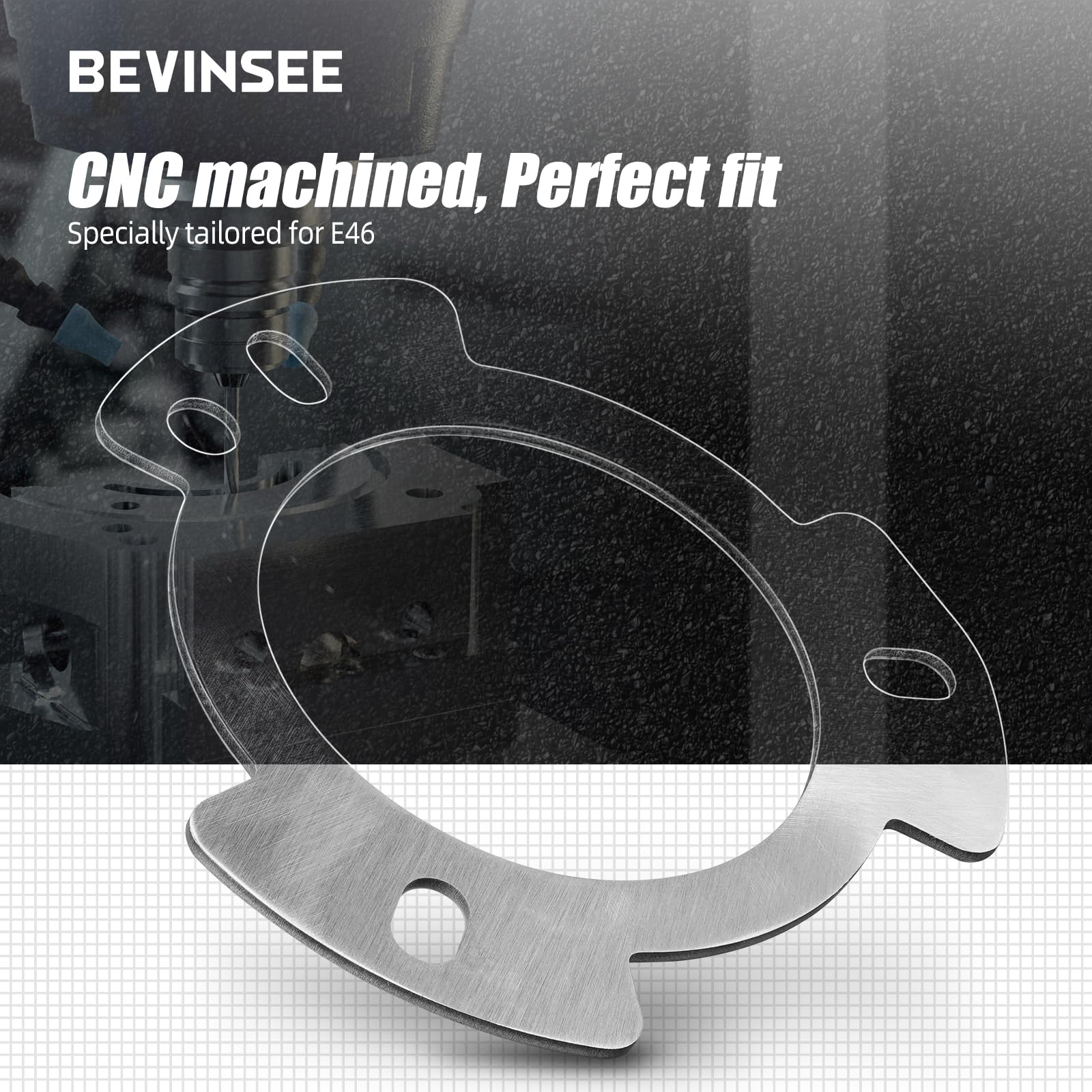 Bevinsee Refuerzo de torre de puntal delantero compatible with E46 323i 325i 328i 330i