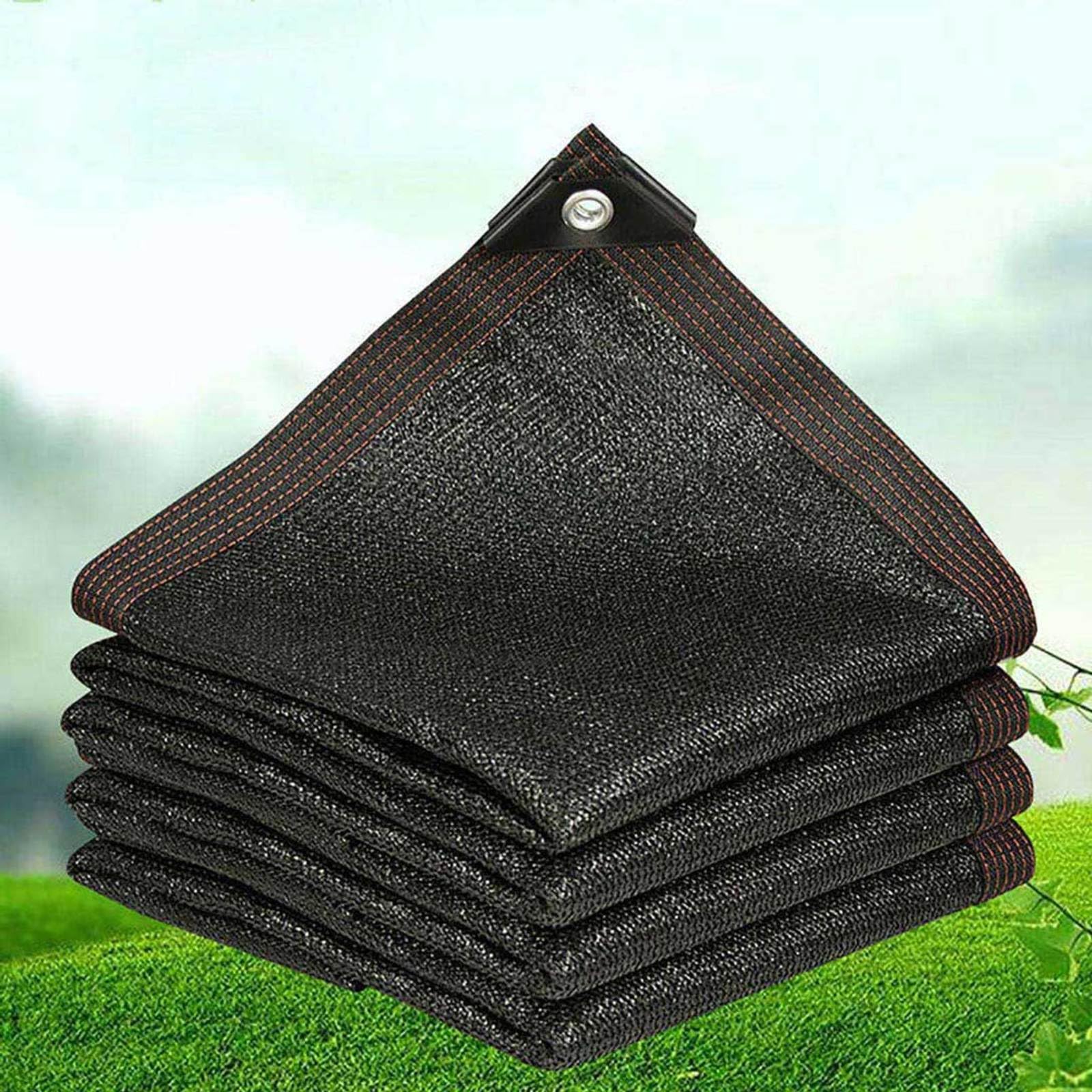 KLGFBDC Rectangular Waterproof Shade Sail 2x4m Durable Outdoor Canopy for Pool & Garden UV Protection Heavy Duty Black Tarp 3x4m Size for Winter Use