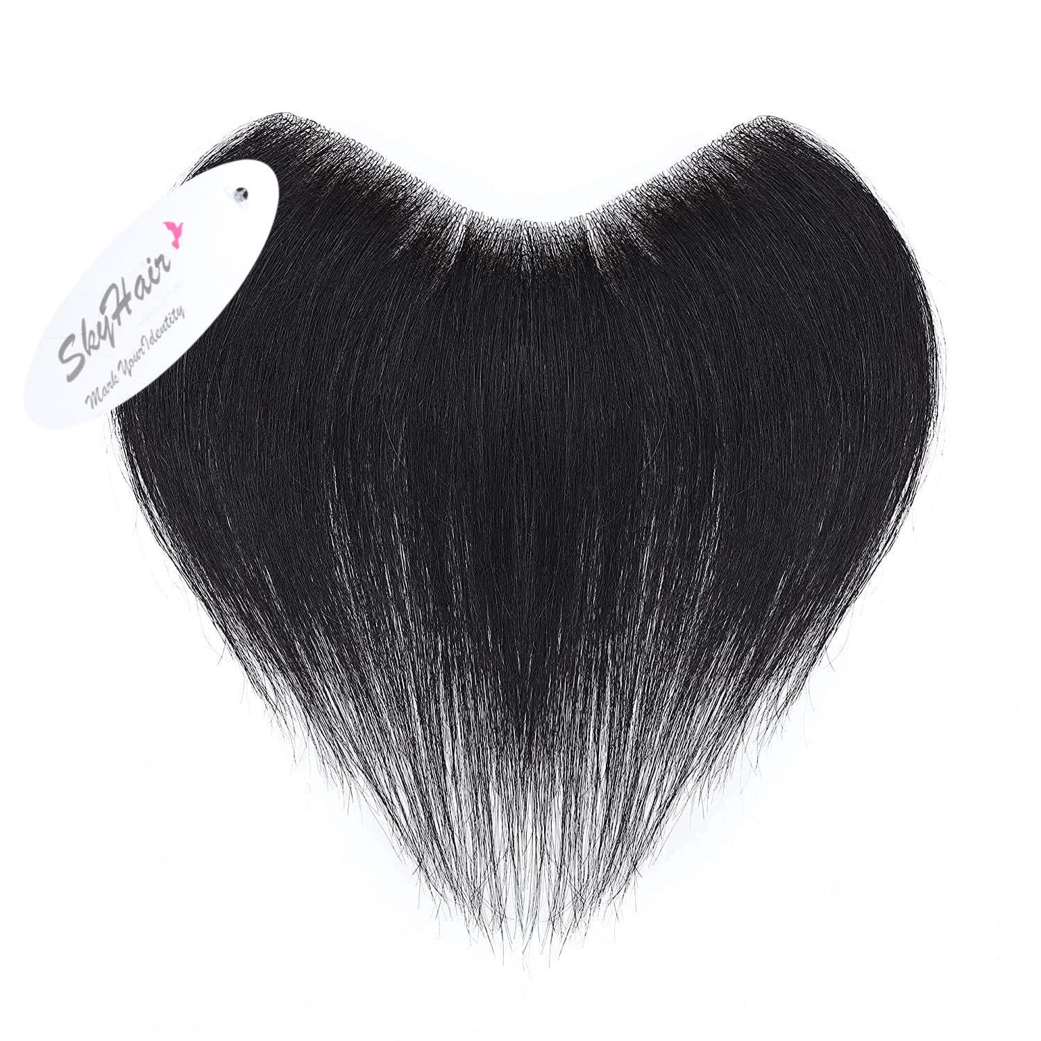 SkyHair Poly Base Frontal Hair Piece for Natural Front Hairline – Ideal for Receding Hairline | Invisible, Breathable & Realistic Look | (Natural Black)-image-40