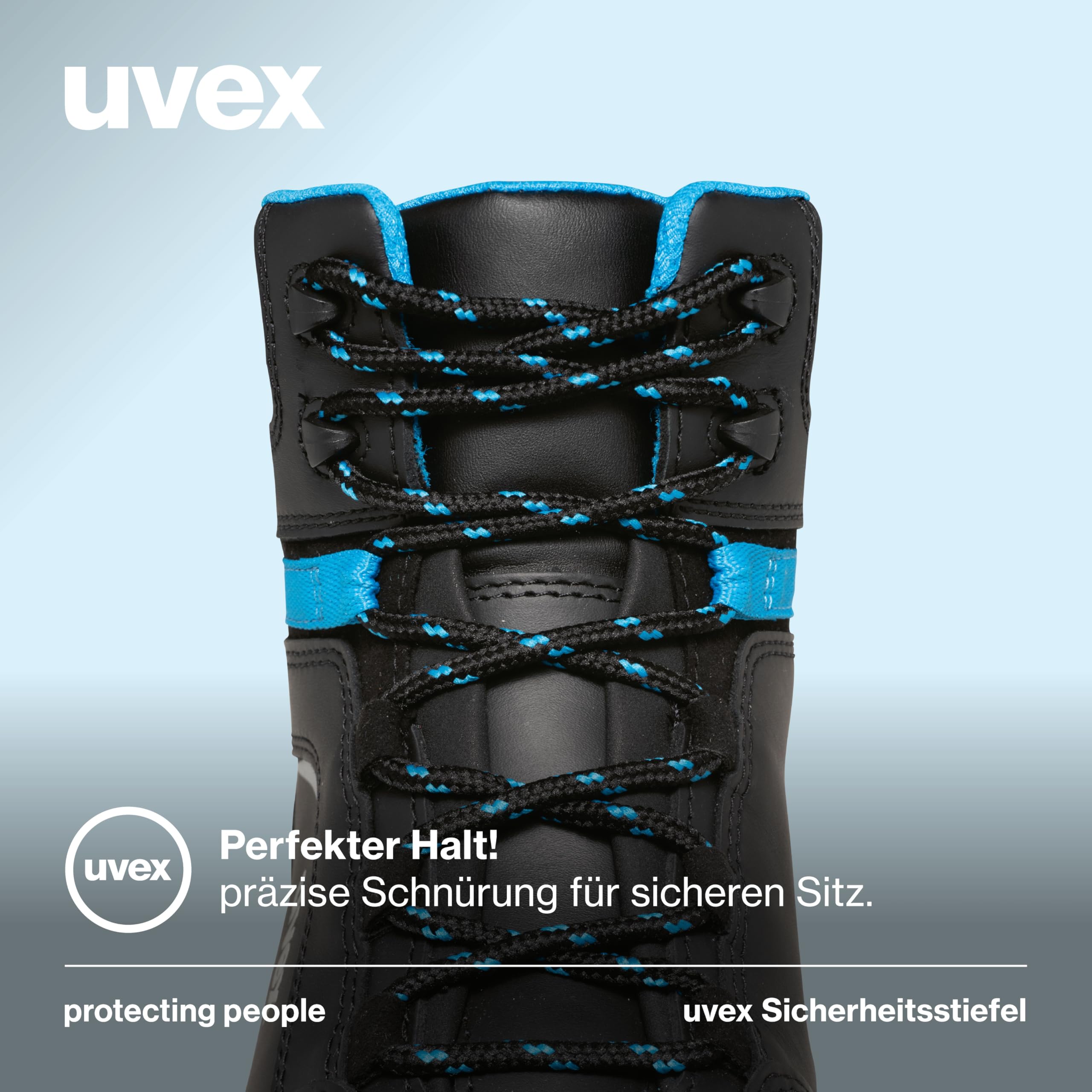 Uvex 2 xenova Sicherheitsstiefel S3 SRC, Schnürstiefel, Arbeitsschuhe für Herren, Schwarz/Grün