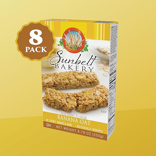 Vista 135 de Sunbelt Bakery Barras de granola masticables con chispas de chocolate, 50 barras de 1.0 onzas (5 cajas)