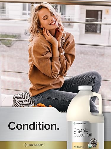 Miniatura 6 de Aceite de ricino orgánico  64 onzas líquidas  Por Horbaach