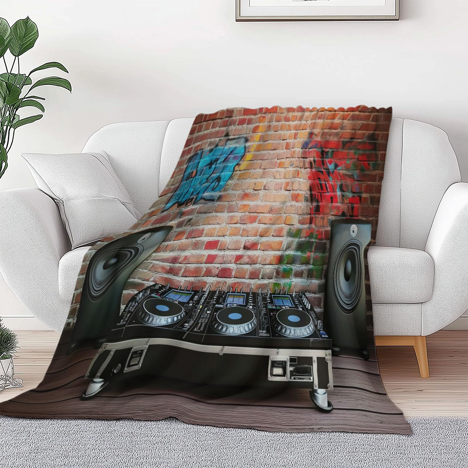 Koc polarowy z mikrofibry 220 x 240 cm, kreskówkowe studio 3D z cegły druk miękka flanelowa pluszowy koc na łóżko dla dorosłych i dzieci kemping, czerwony