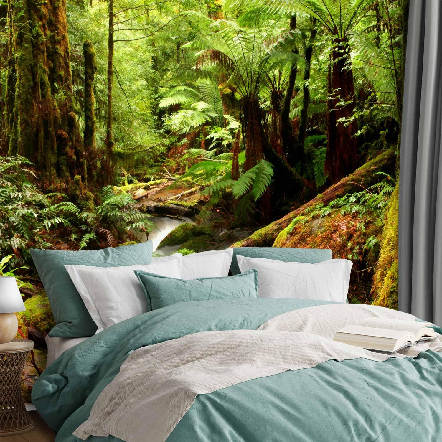 murando Fotomurales Bosque 350x256 cm XXL Papel pintado tejido no tejido | Decoración de Pared decorativos Murales moderna Diseno Fotográfico Bosque Paisaje Naturaleza Cascada