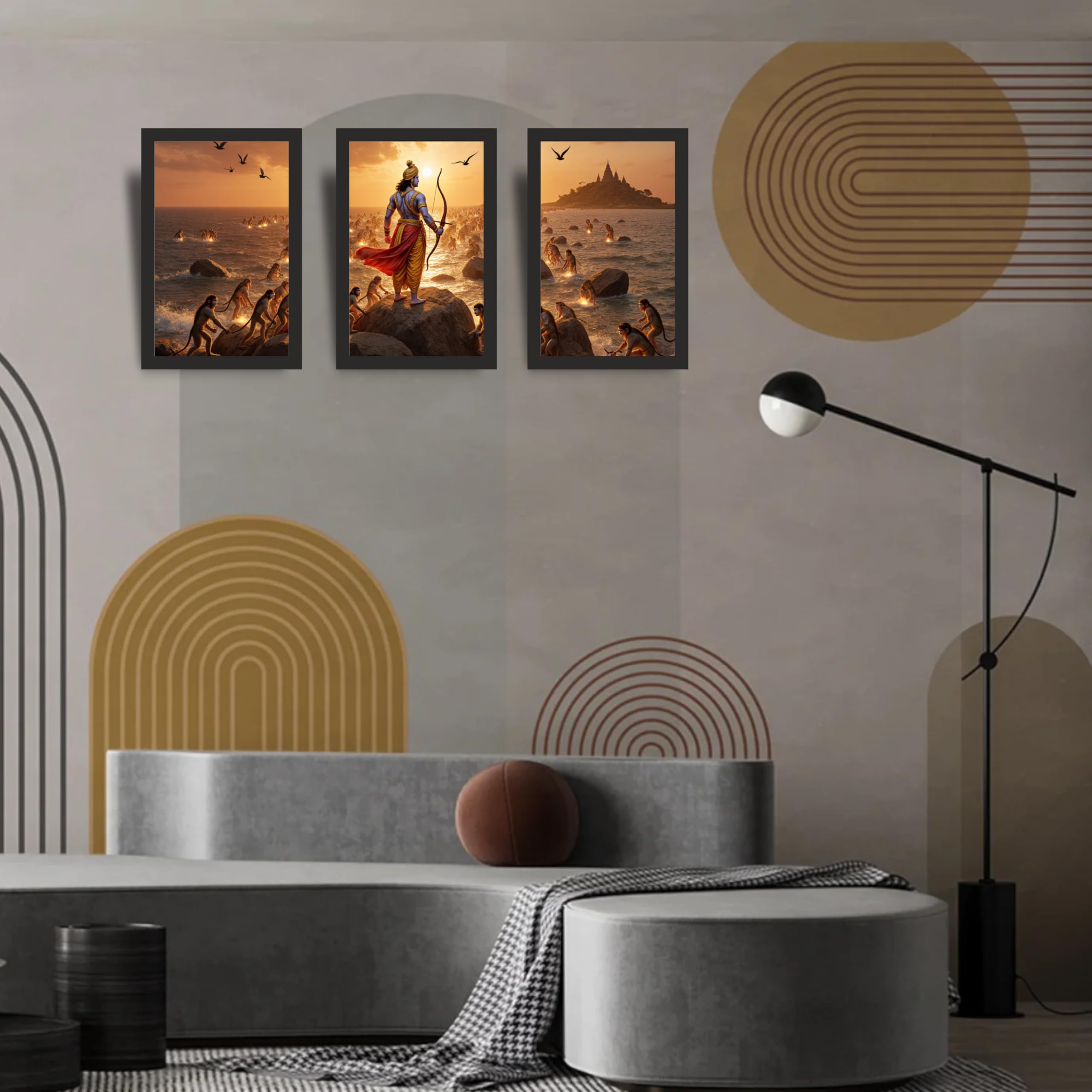 Ram Setu Wall Art Set of 3