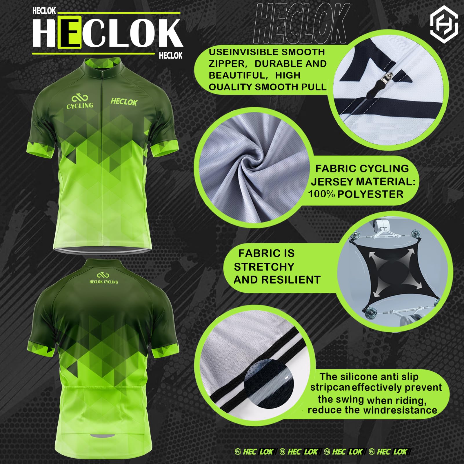 Magliette da Ciclismo da Uomo Estivi Maniche Corte Traspirante Abbigliamento MTB per Bici Mountain Bike T-Shirt Top Abbigliamento Maglie da Ciclismo＋Occhiali da Ciclismo, Guanti