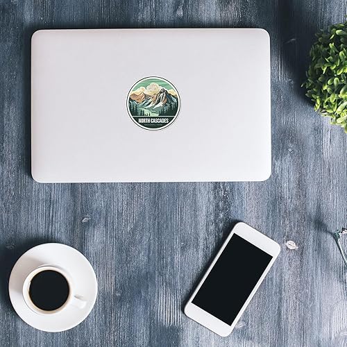 Miniatura 5 de North Cascades National Park - Calcomanía de vinilo impermeable para parachoques de automóvil, laptop, equipaje, botella de agua, pared y ventana,