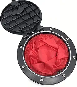 Kit de placa de convés de 15 cm, escotilha de caiaque, escotilha marítima com bolsa de gato vermelha para caiaque, barco, pesca, equipamento preto